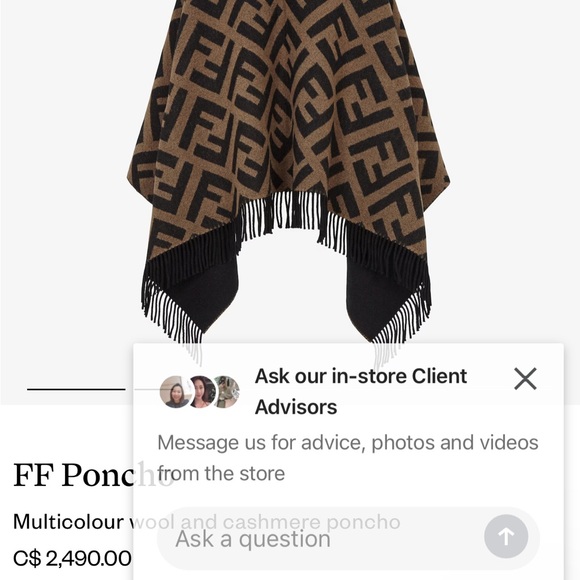 Fendi poncho - Picture 2 of 3